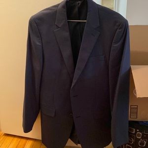 Andrew Fezza dark blue checked blazer